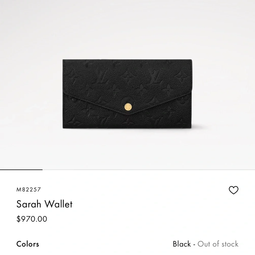 Louis Vuitton Black Empreinte Noir Leather Wallet